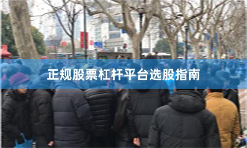 正规股票杠杆平台选股指南